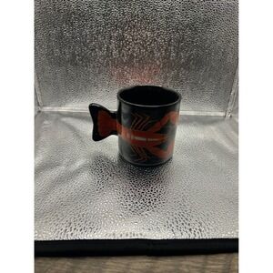 Salamander Graphix Santa Cruz Vintage Red Lobster Black Ceramic Mug Tail Handle